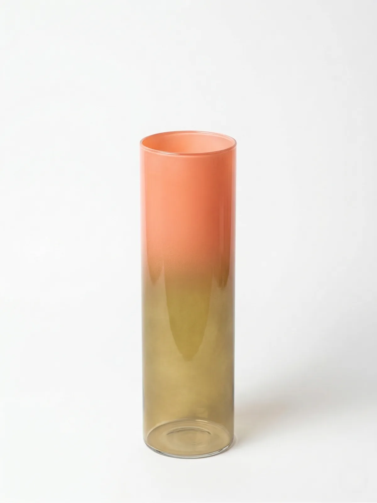 Vaso Cilíndrico de Vidro Degradê