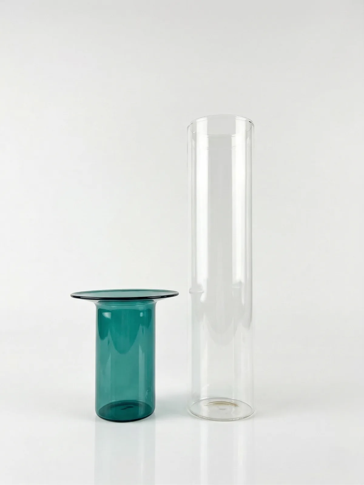 Vaso Cartola de Vidro em Duas Peças