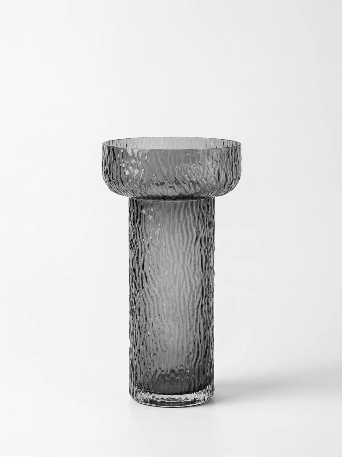 Vaso Taça de Vidro Texturizado